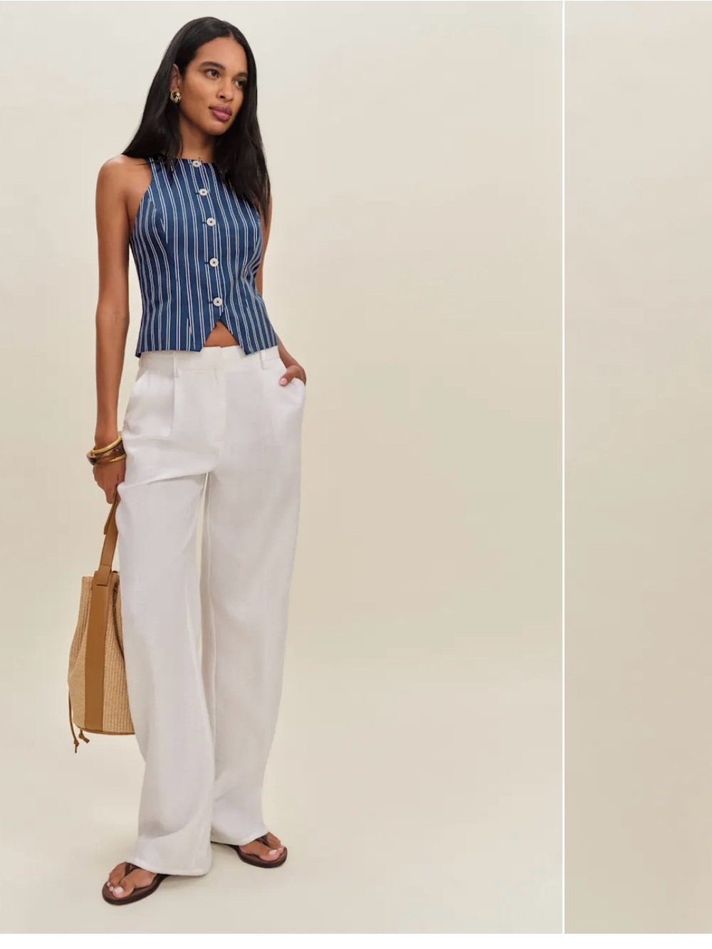 Striped Reformation Rory Vest - Picture 4 of 8